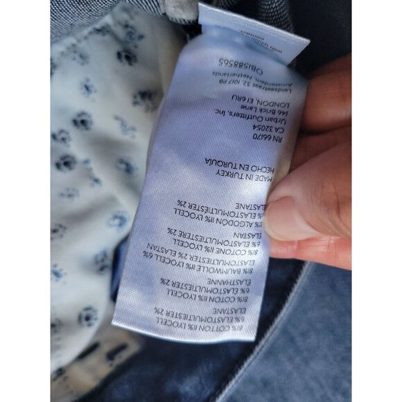 Anthropolgie Pilcro Dark Wash Rew Hem Wide Leg Jeans Size 33T Casual Bohemian - Picture 8 of 9